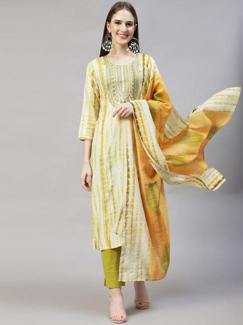 fashor-ethnic-light-green-printed-&-embroidered-straight-kurta-with-dupatta