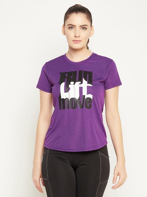 clovia-purple-graphic-print-t-shirt