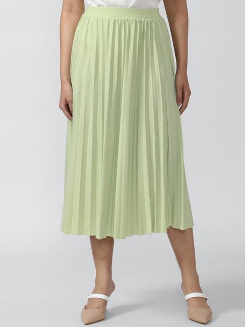 van-heusen-green-cotton-a-line-skirt