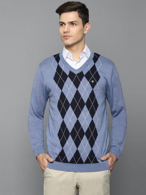 louis-philippe-blue-cotton-regular-fit-printed-sweater