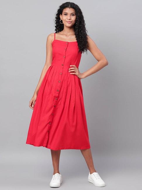 myshka-red-a-line-dress