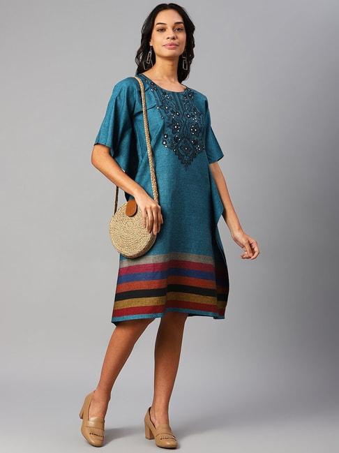 cottinfab-blue-cotton-motifs-embroidery-kaftan