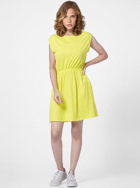 only-lime-green-cotton-a-line-dress