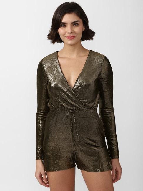 forever-21-brown-textured-playsuit