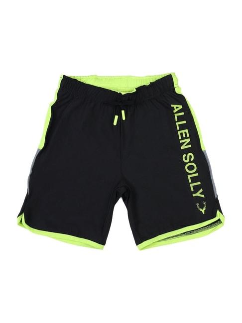 allen-solly-junior-black-&-green-graphic-shorts