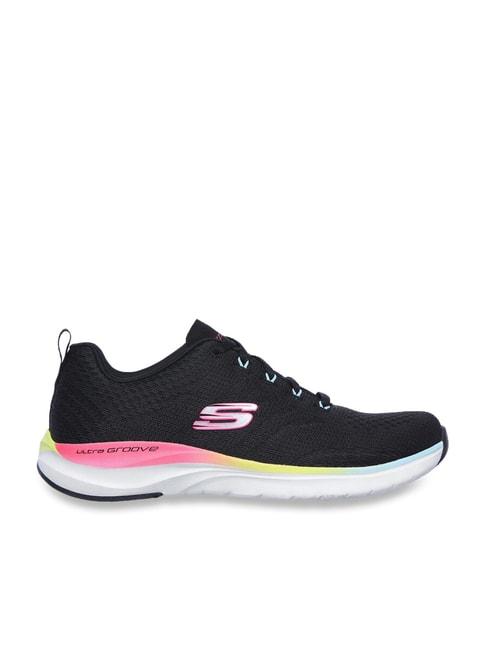 skechers-women's-ultra-groove---pure-vision-black-multi-casual-lace-up-shoe