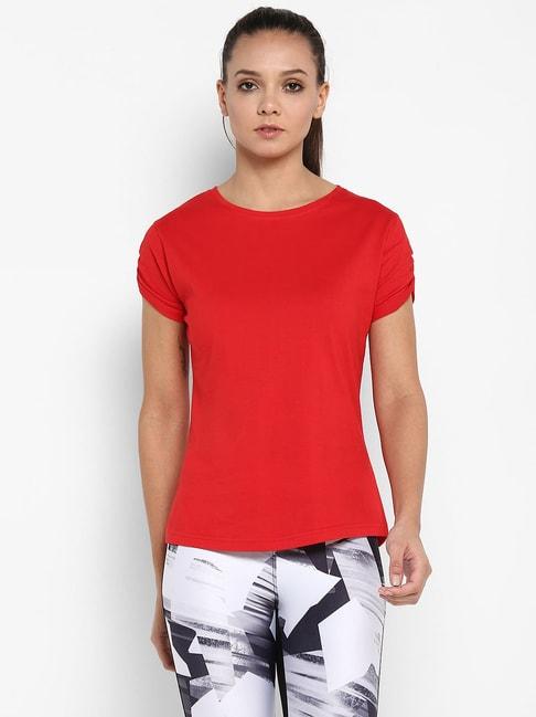 appulse-red-cotton-slim-fit-t-shirt