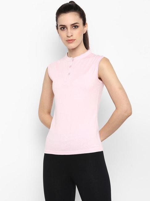 appulse-light-pink-cotton-slim-fit-t-shirt