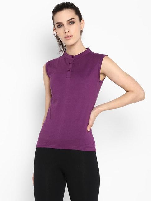 appulse-purple-cotton-slim-fit-t-shirt