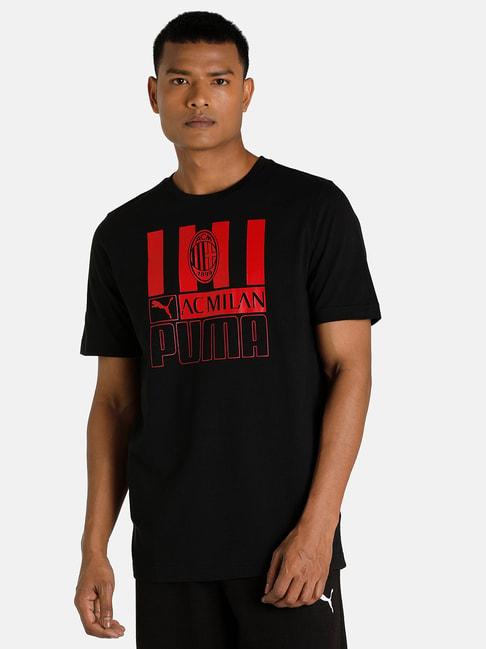 puma-black-cotton-regular-fit-printed-t-shirt