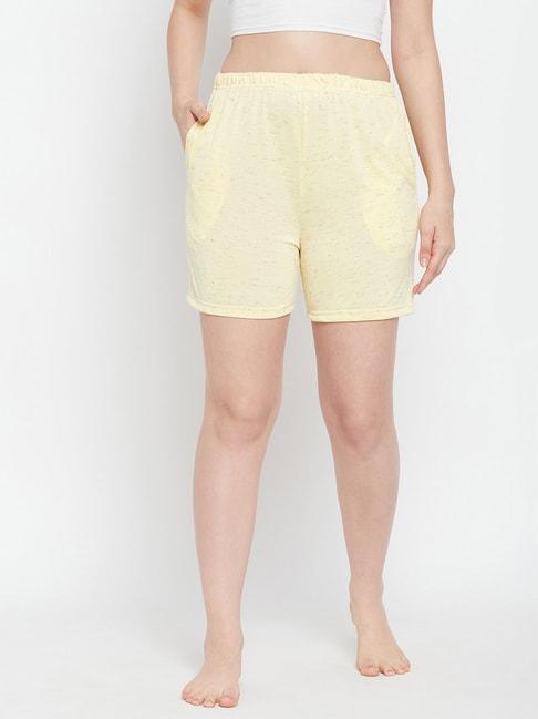 clovia-yellow-cotton-shorts