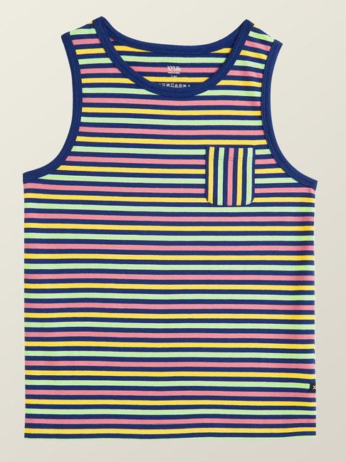 xy-life-kids-multicolor-cotton-striped-vests