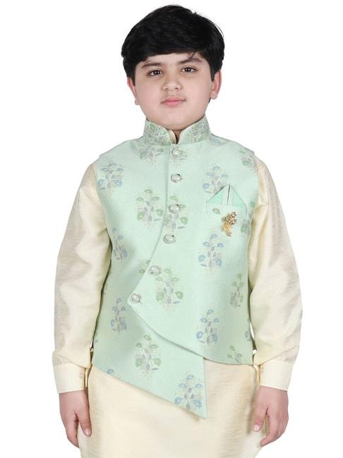sg-yuvraj-kids-pista-green-floral-print-nehru-jacket