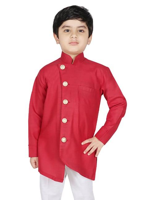 sg-yuvraj-kids-pink-solid-full-sleeves-kurta