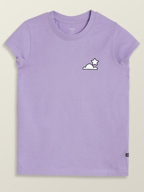 xy-life-kids-purple-cotton-printed-t-shirt