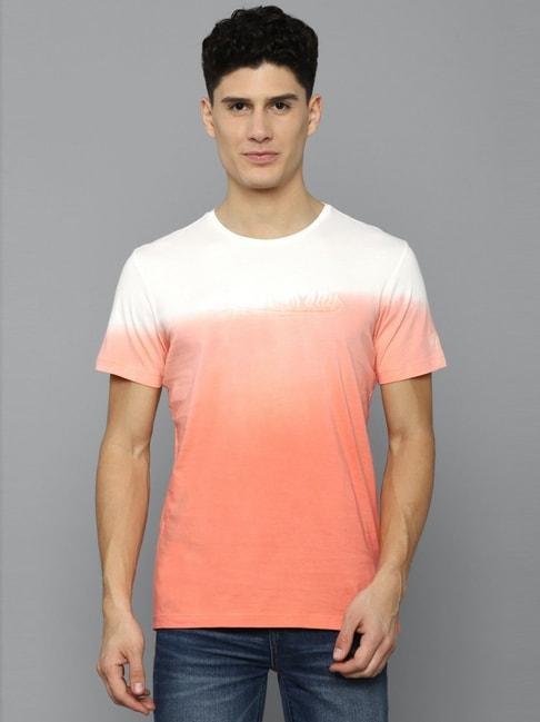 allen-solly-peach-cotton-regular-fit-ombre-t-shirt
