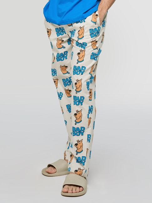 the-souled-store-off-white-scooby-doo-print-pyjamas