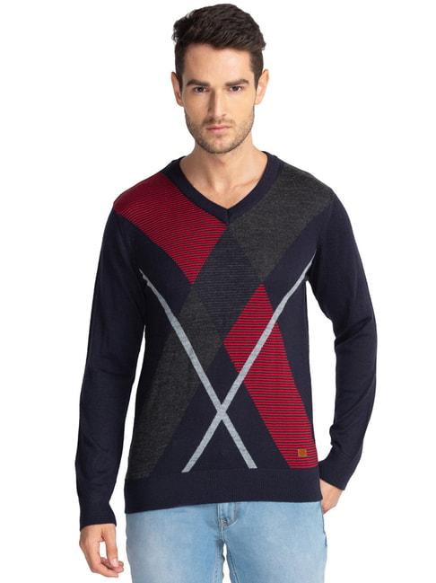 parx-blue-regular-fit-striped-sweaters
