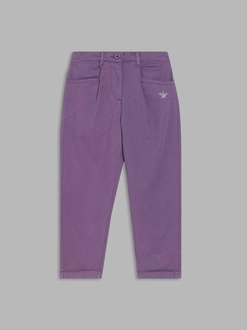 elle-kids-purple-solid-trousers