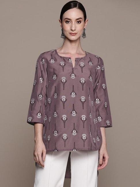 ziyaa-purple-floral-print-tunic