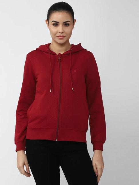 van-heusen-maroon-cotton-regular-fit-hoodie