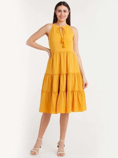 zink-london-mustard-a-line-dress