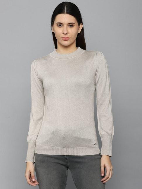 allen-solly-grey-cotton-solid-sweater