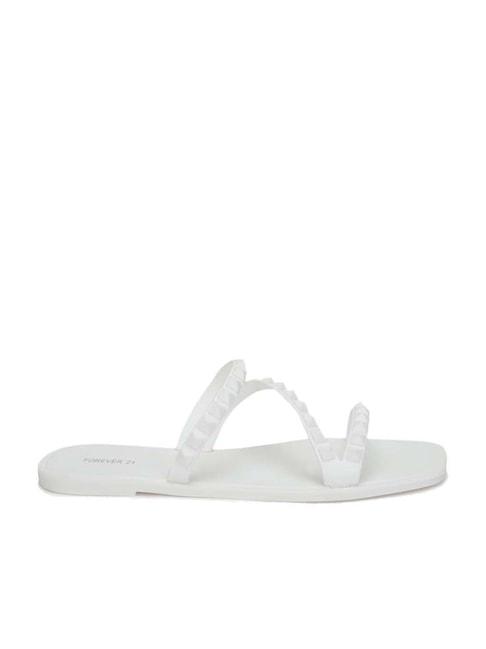 forever-21-women's-white-casual-sandals
