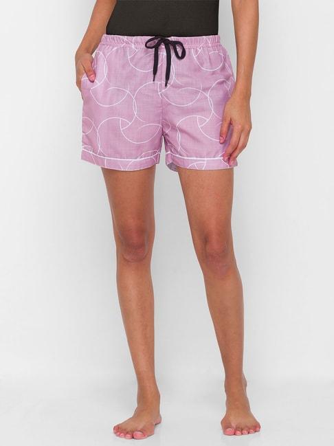 fashionrack-pink-printed-shorts-with-pocket