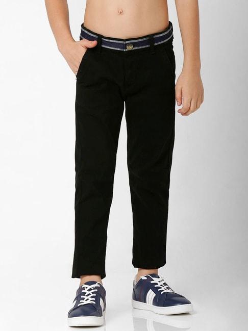 gas-kids-black-cotton-slim-fit-trousers
