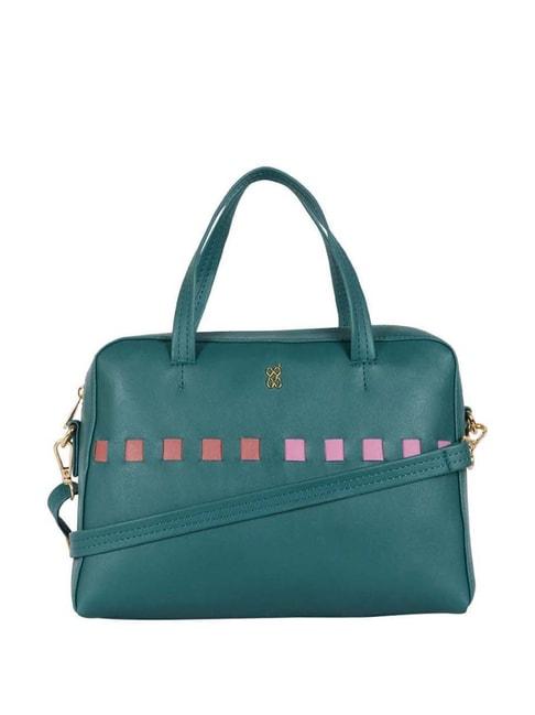 baggit-green-solid-medium-handbag