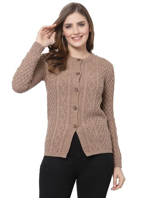 kalt-light-brown-cable-design-sweater