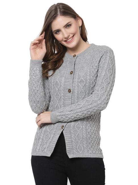 kalt-light-grey-cable-design-sweater