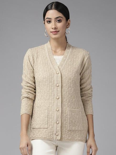 cayman-beige-woolen-cable-knit-cardigan