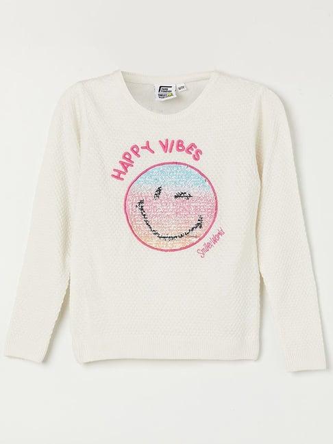 fame-forever-by-lifestyle-kids-ivory-white-&-pink-sequence-full-sleeves-sweater