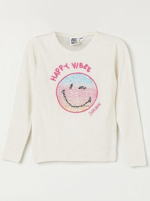 fame-forever-by-lifestyle-kids-ivory-white-&-pink-sequence-full-sleeves-sweater