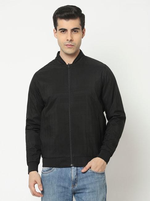 crimsoune-club-black-regular-fit-mandarin-collar-jacket