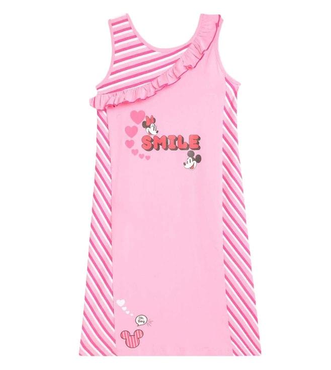 blue-giraffe-kids-pink-printed-disney-regular-fit-dress