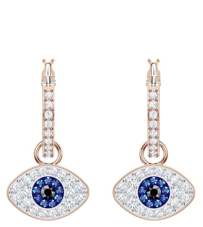 swarovski-blue-rose-gold-tone-plated-evil-eye-swarovski-symbolic-hoop-earrings
