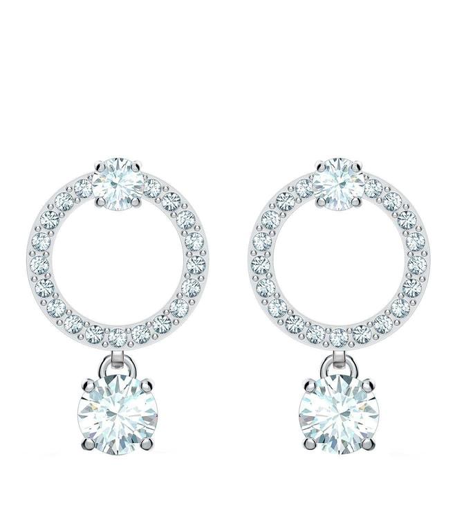 swarovski-white-rhodium-plated-circle-attract-hoop-earrings