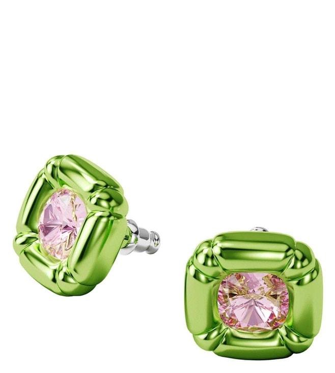 swarovski-green-cushion-cut-dulcis-stud-earrings