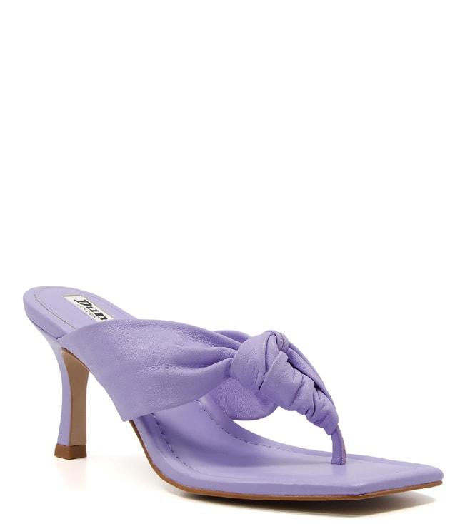 dune-london-women's-mykonos-knot-toe-post-lilac-slide-sandals