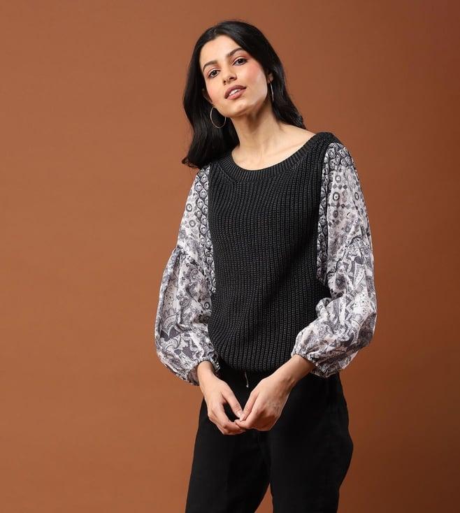aarke-ritu-kumar-black-cable-knit-sweater