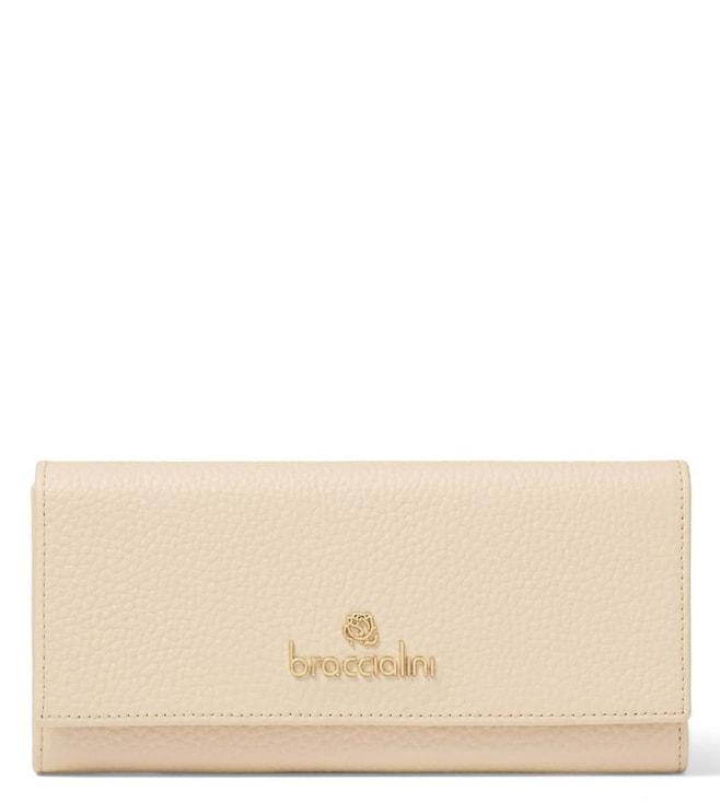 braccialini-beige-basic-continental-medium-wallet