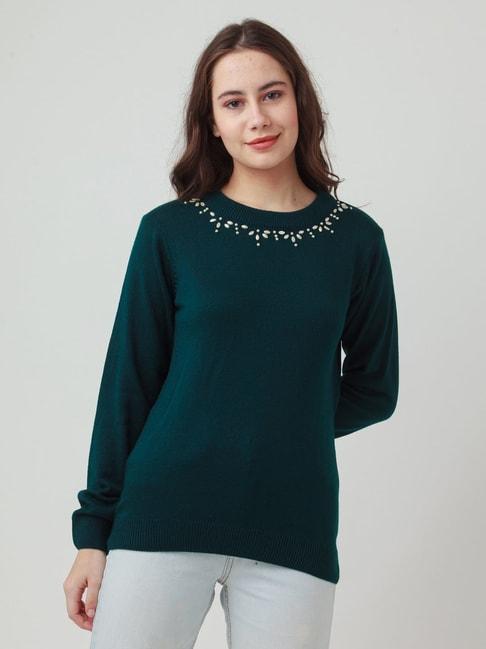 zink-london-green-embellished-sweater
