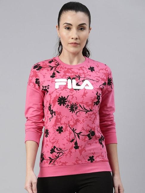 fila-pranaya-pink-printed-pullover