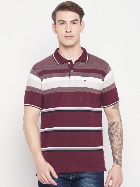 duke-wine-regular-fit-striped-polo-t-shirt