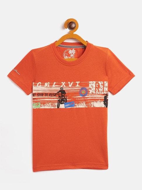duke-kids-orange-printed-polo-t-shirt