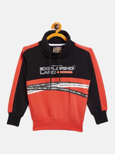 duke-kids-black-&-orange-color-block-full-sleeves-sweatshirt