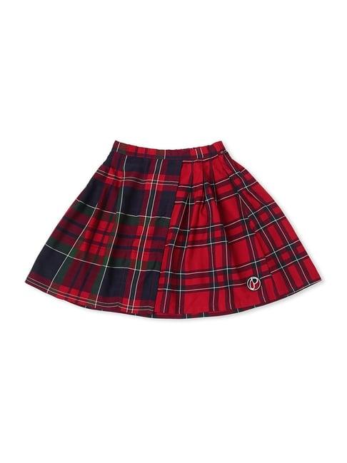 pepe-jeans-kids-red-chequered-skirt
